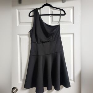 XOXO - Womens Elegant Black One-Shoulder Dress- Size L